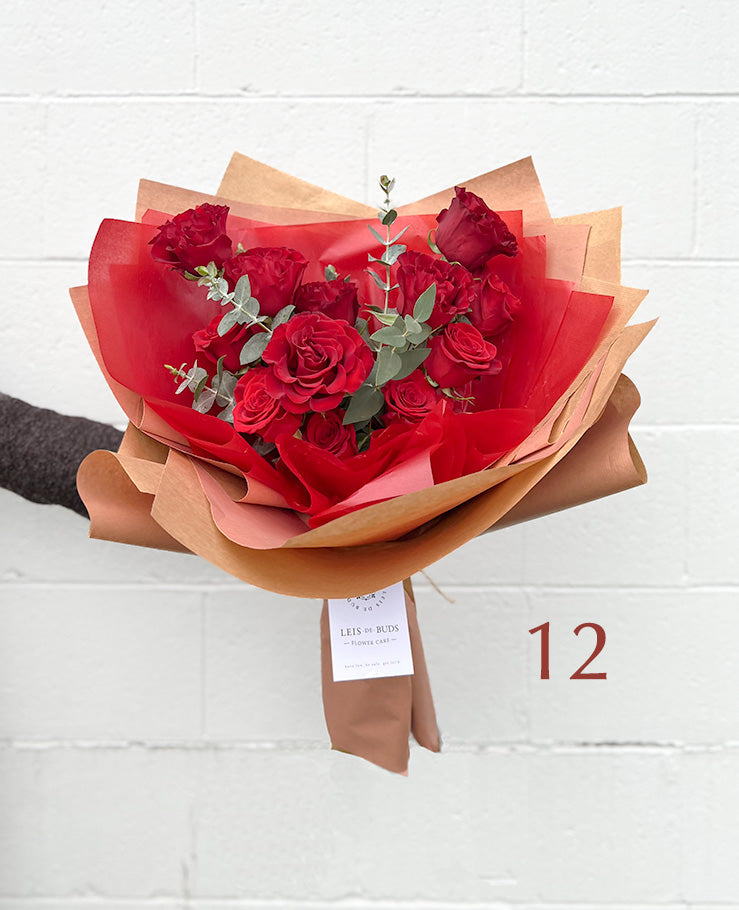 Red Roses Valentine's Bouquet ~ In 12, 24, 36 or 50 Stems!