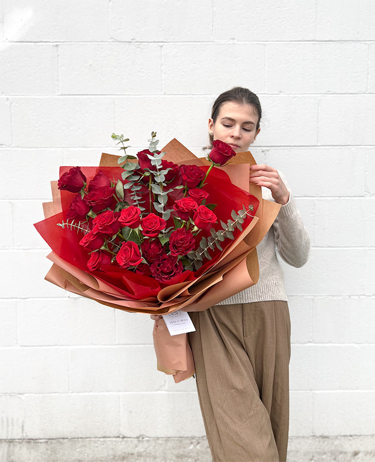 Red Roses Valentine's Bouquet ~ In 12, 24, 36 or 50 Stems!