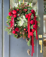 The Crimson Glow Wreath
